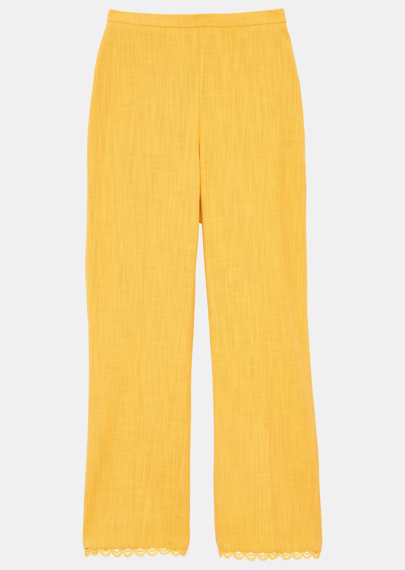 Pantalon Peasi jaune en coton épais Tara Jarmon seconde main photo 1