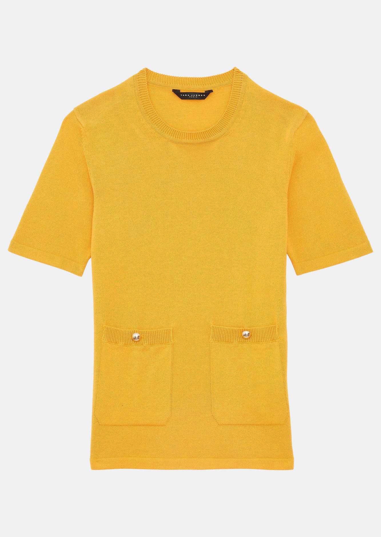Pull Ponna jaune en coton fin Tara Jarmon seconde main photo 1
