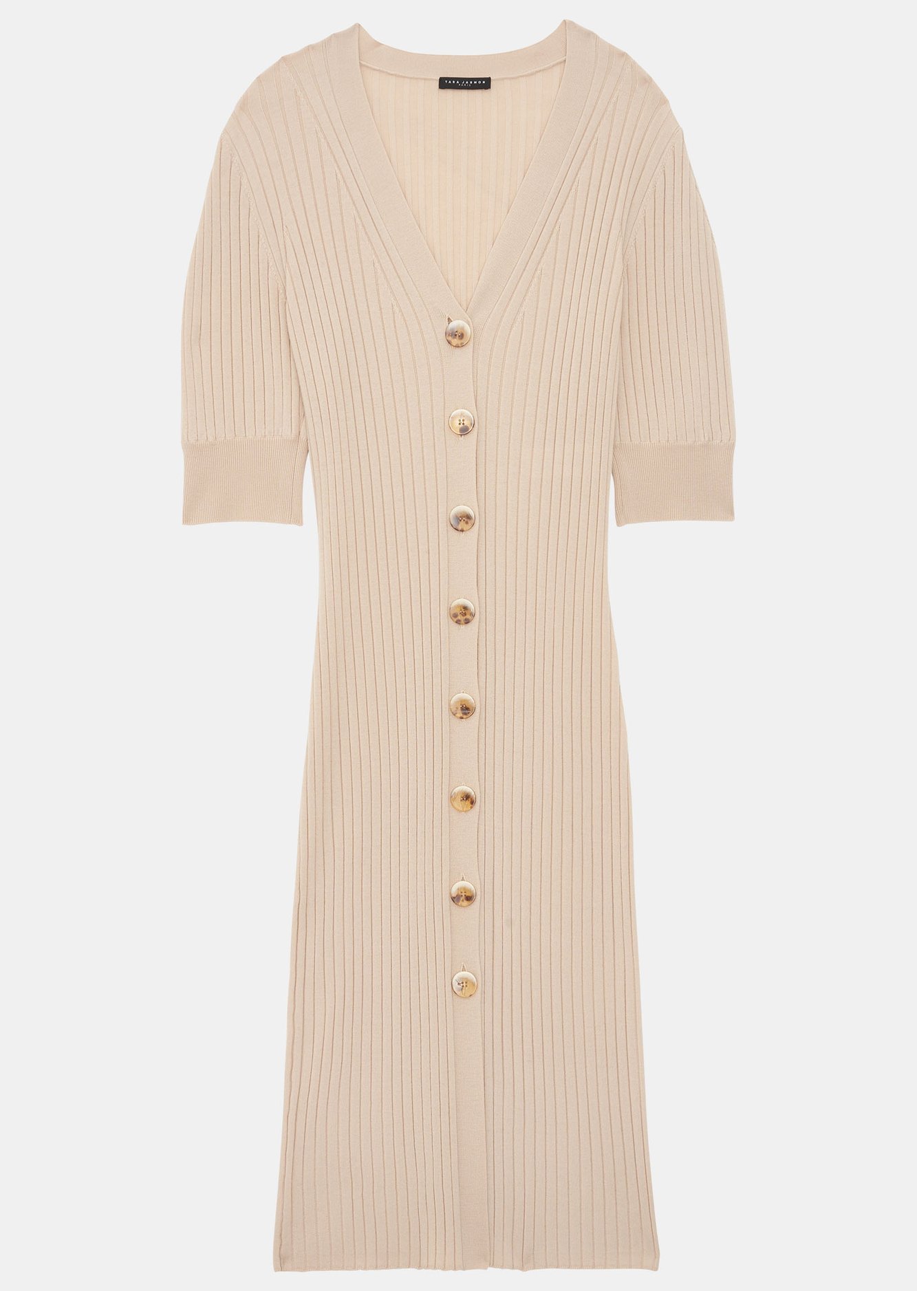 Robe Raphaelle beige en coton extrafin Tara Jarmon seconde main photo 1