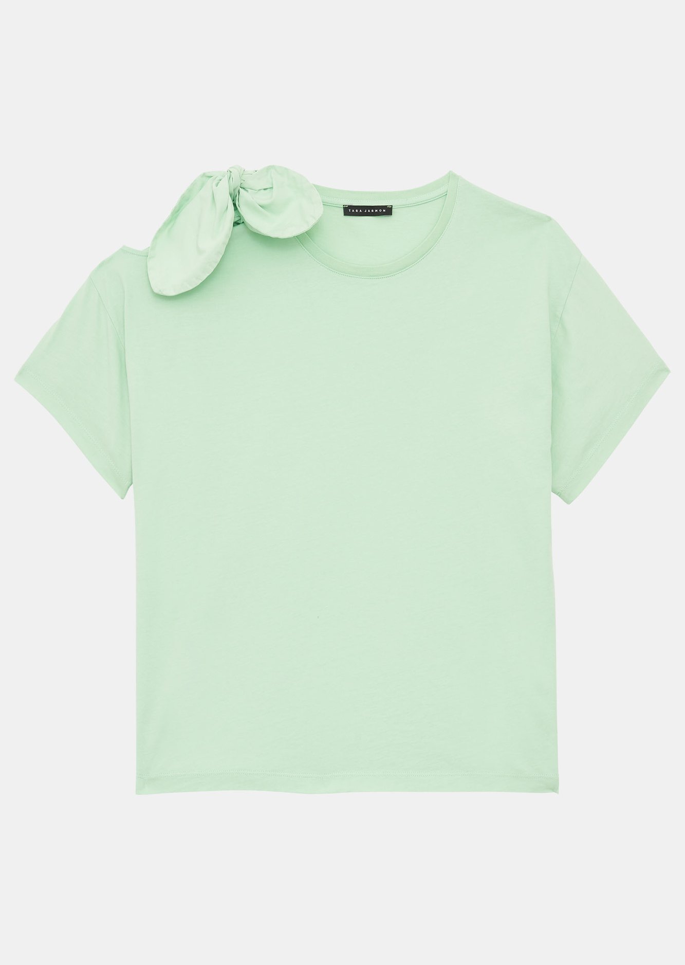 T-shirt Tarabow vert pâle en coton Tara Jarmon seconde main photo 6