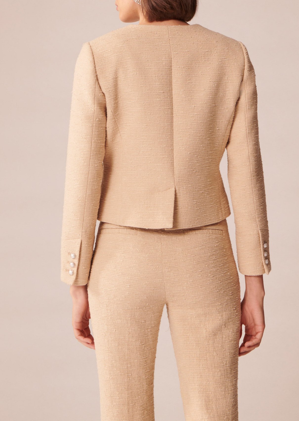 Veste Versailles beige en tweed Tara Jarmon seconde main photo 6