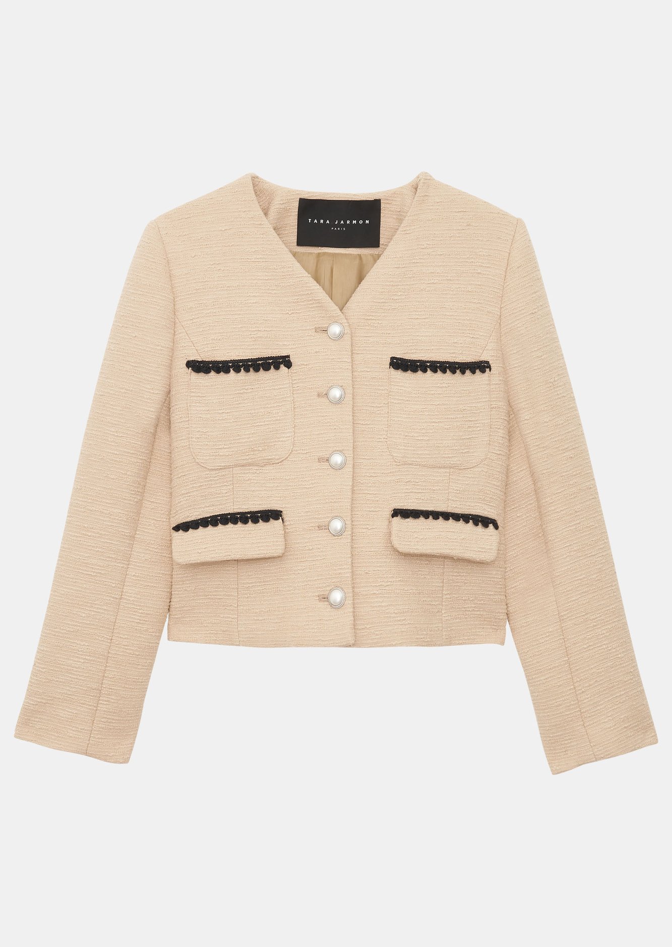 Veste Versailles beige en tweed Tara Jarmon seconde main photo 1