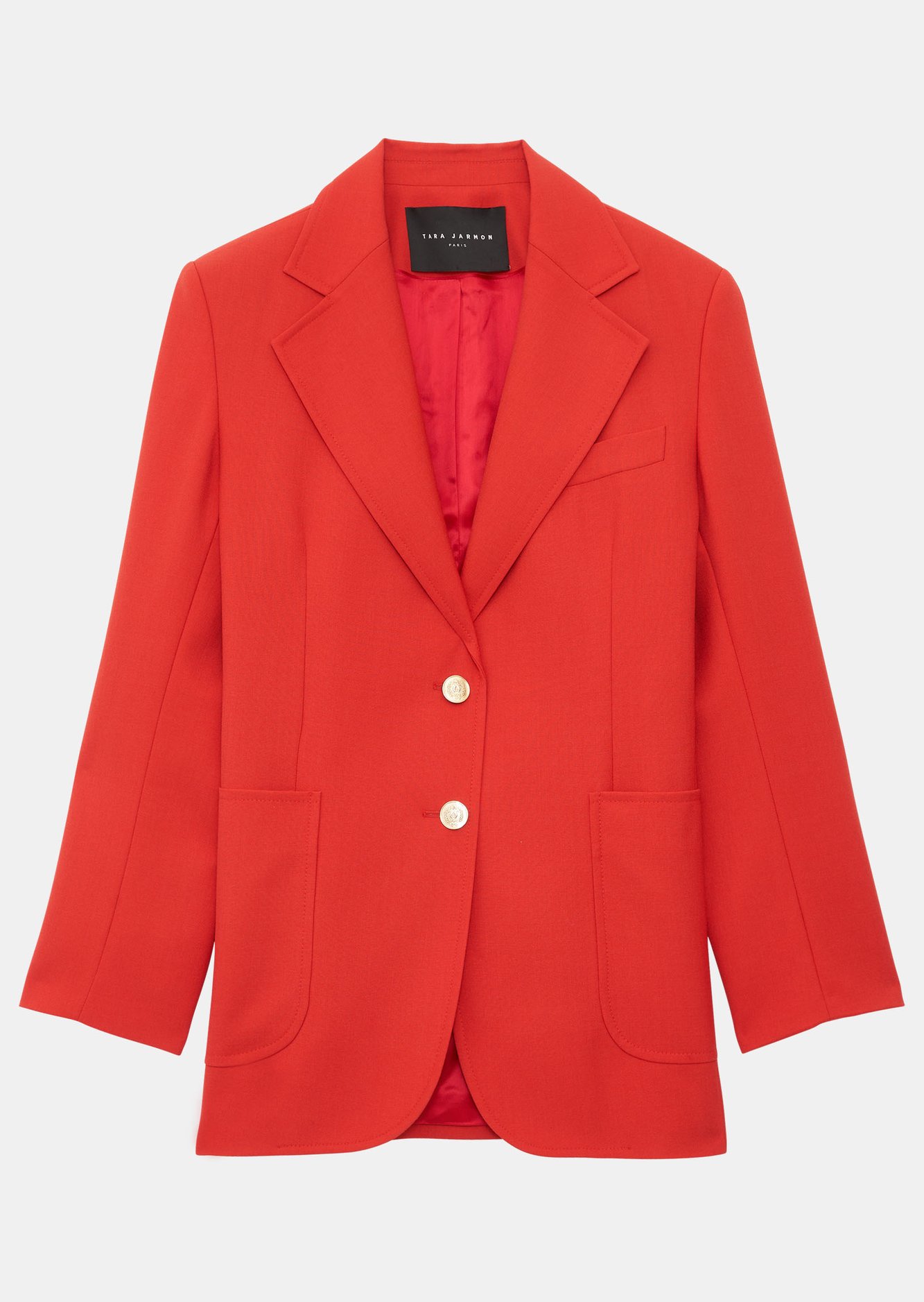 Veste Venus rouge en laine froide Tara Jarmon seconde main photo 1