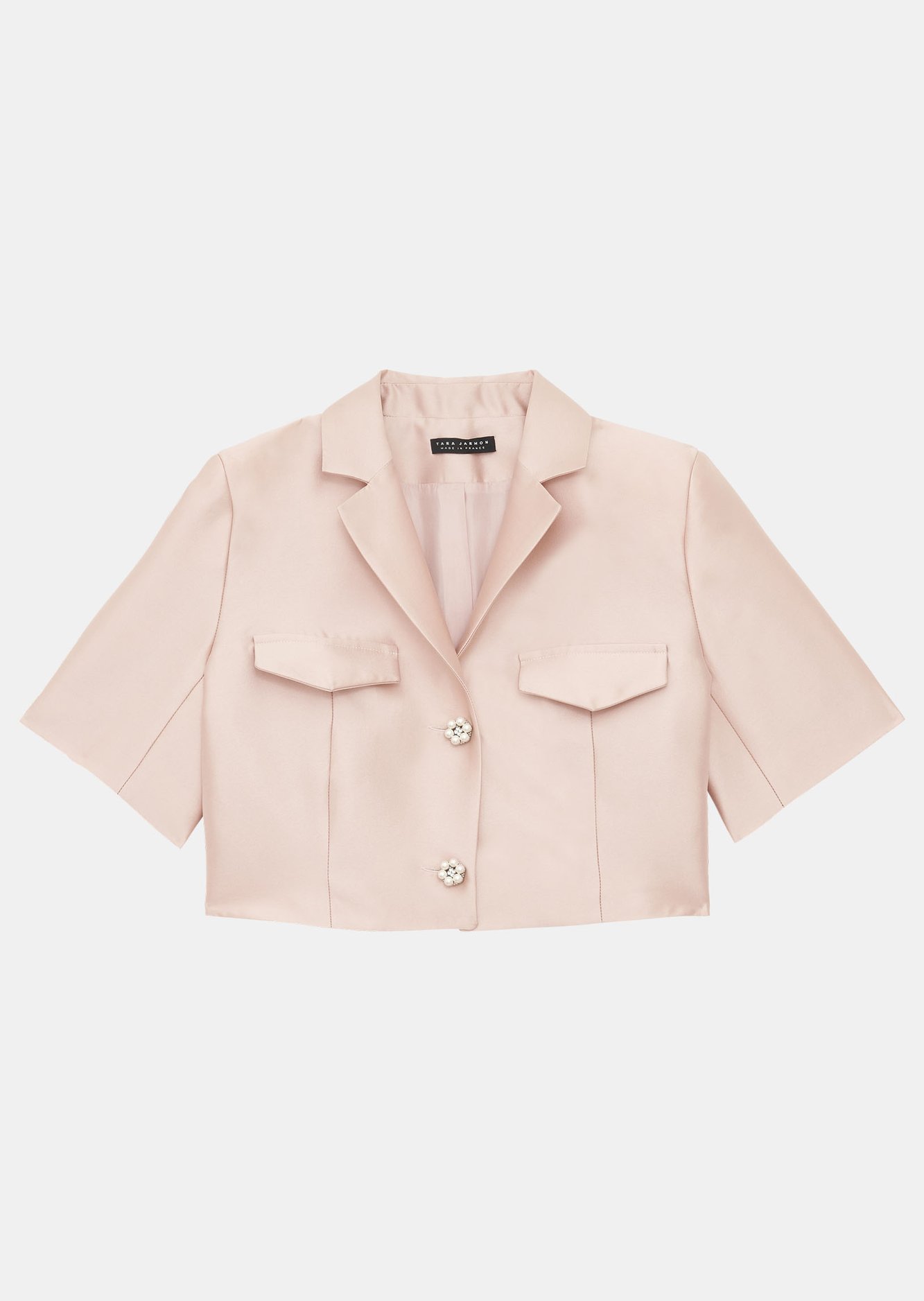 Veste Volupte nude en satin Tara Jarmon seconde main photo 1