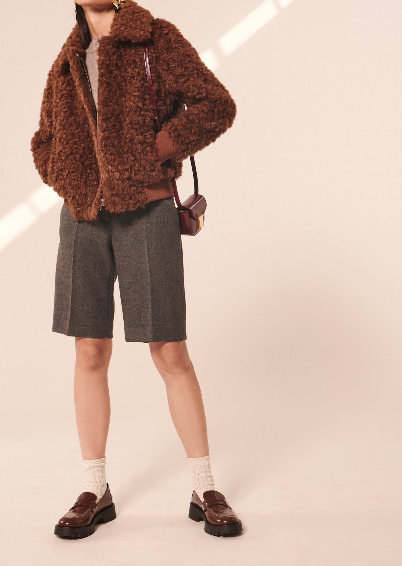 Blouson Bianca marron en fausse fourrure Tara Jarmon seconde main photo 3