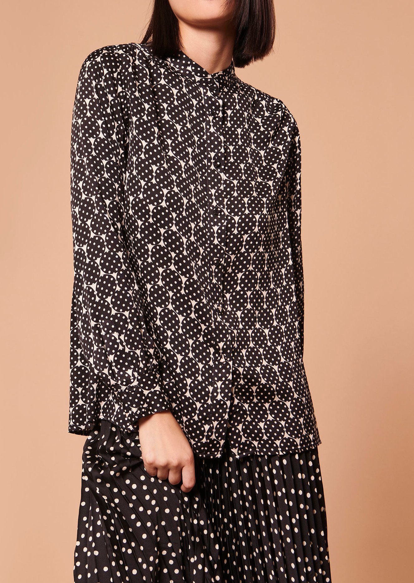 Chemise Charline écrue imprimé à pois Tara Jarmon seconde main photo 2