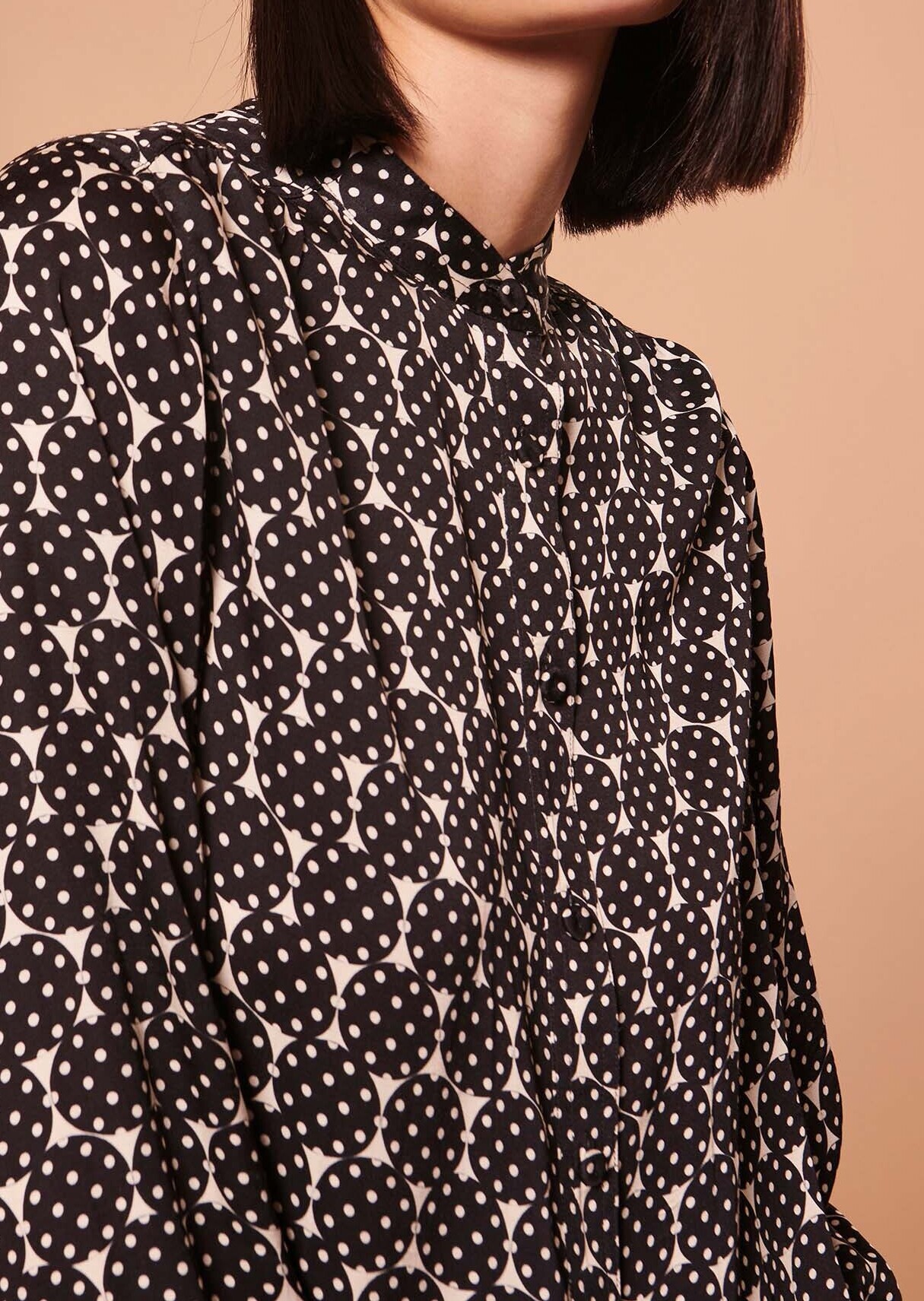 Chemise Charline écrue imprimé à pois Tara Jarmon seconde main photo 5