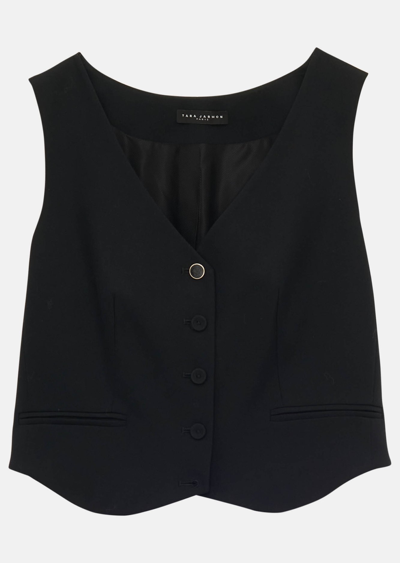 Gilet Gallia noir en laine froide Tara Jarmon seconde main photo 1