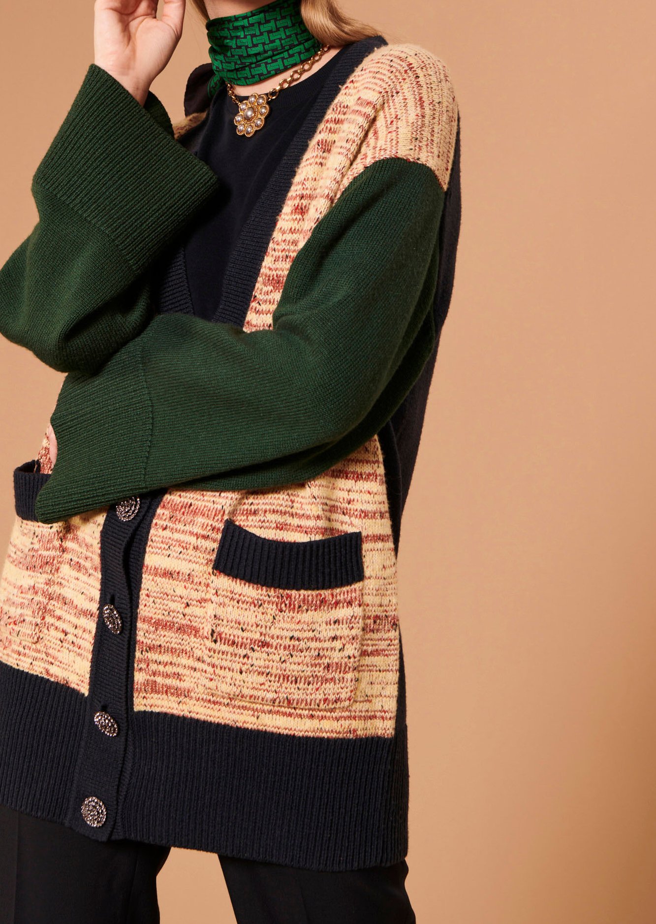 Gilet Ginger multicolore en laine Tara Jarmon seconde main photo 2