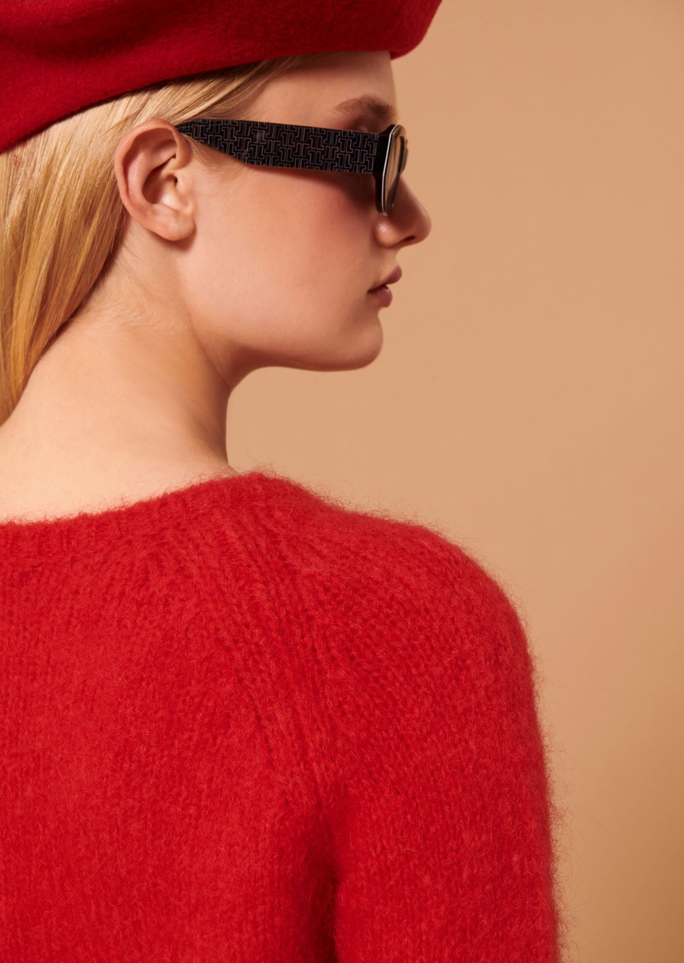 Gilet Glory rouge en mohair Tara Jarmon seconde main photo 4