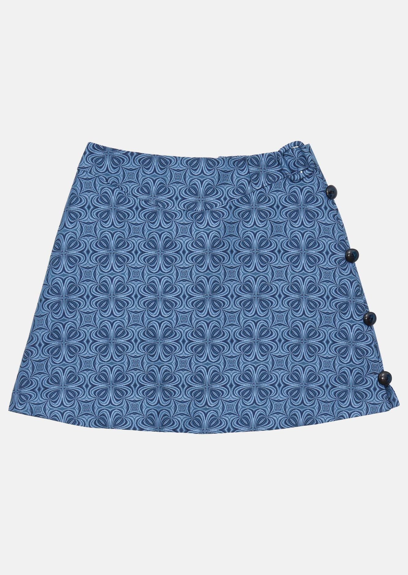 Jupe Juliya bleue en jacquard Tara Jarmon seconde main photo 1