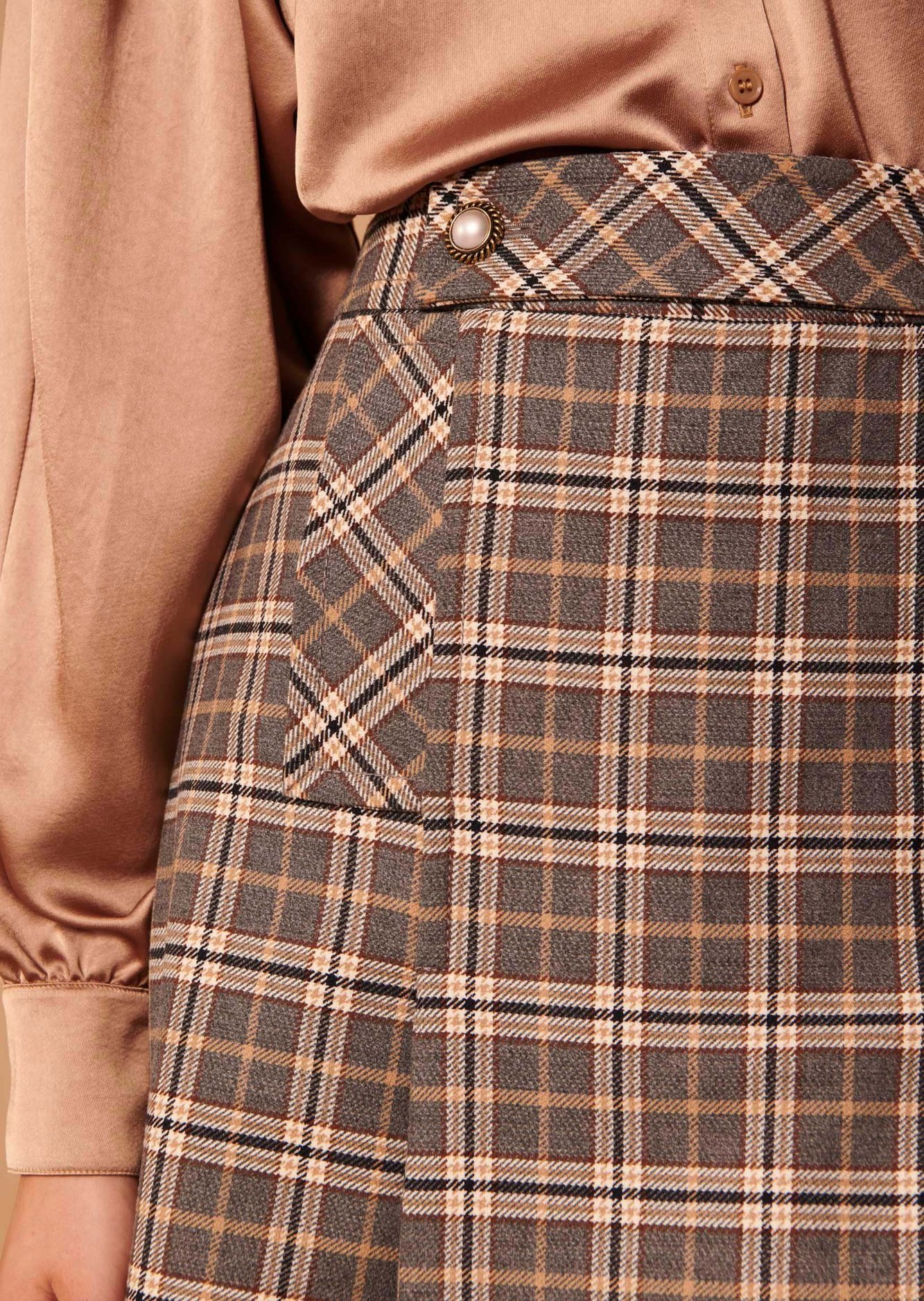 Jupe Jimmy grise en tartan Tara Jarmon seconde main photo 4