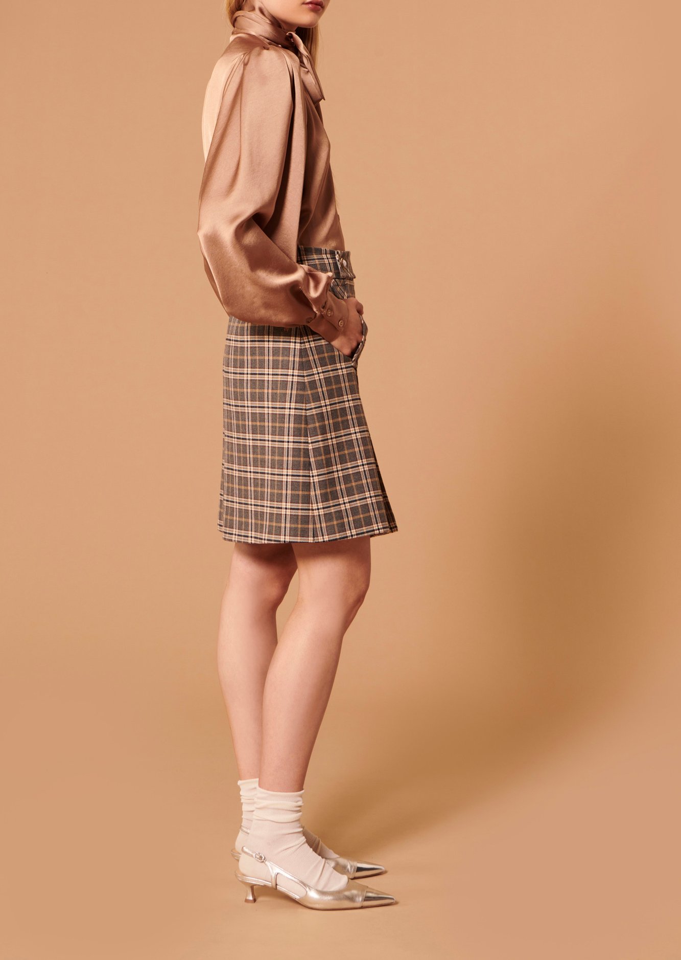 Jupe Jimmy grise en tartan Tara Jarmon seconde main photo 5