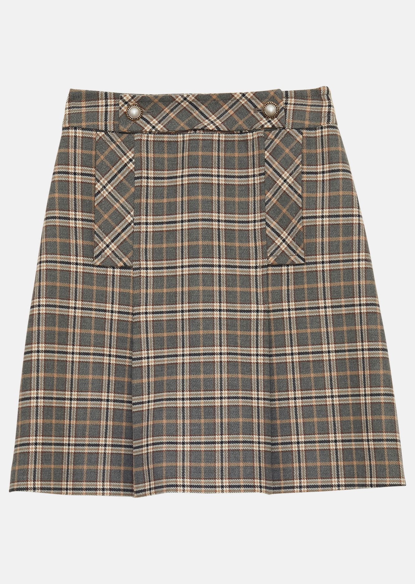 Jupe Jimmy grise en tartan Tara Jarmon seconde main photo 1