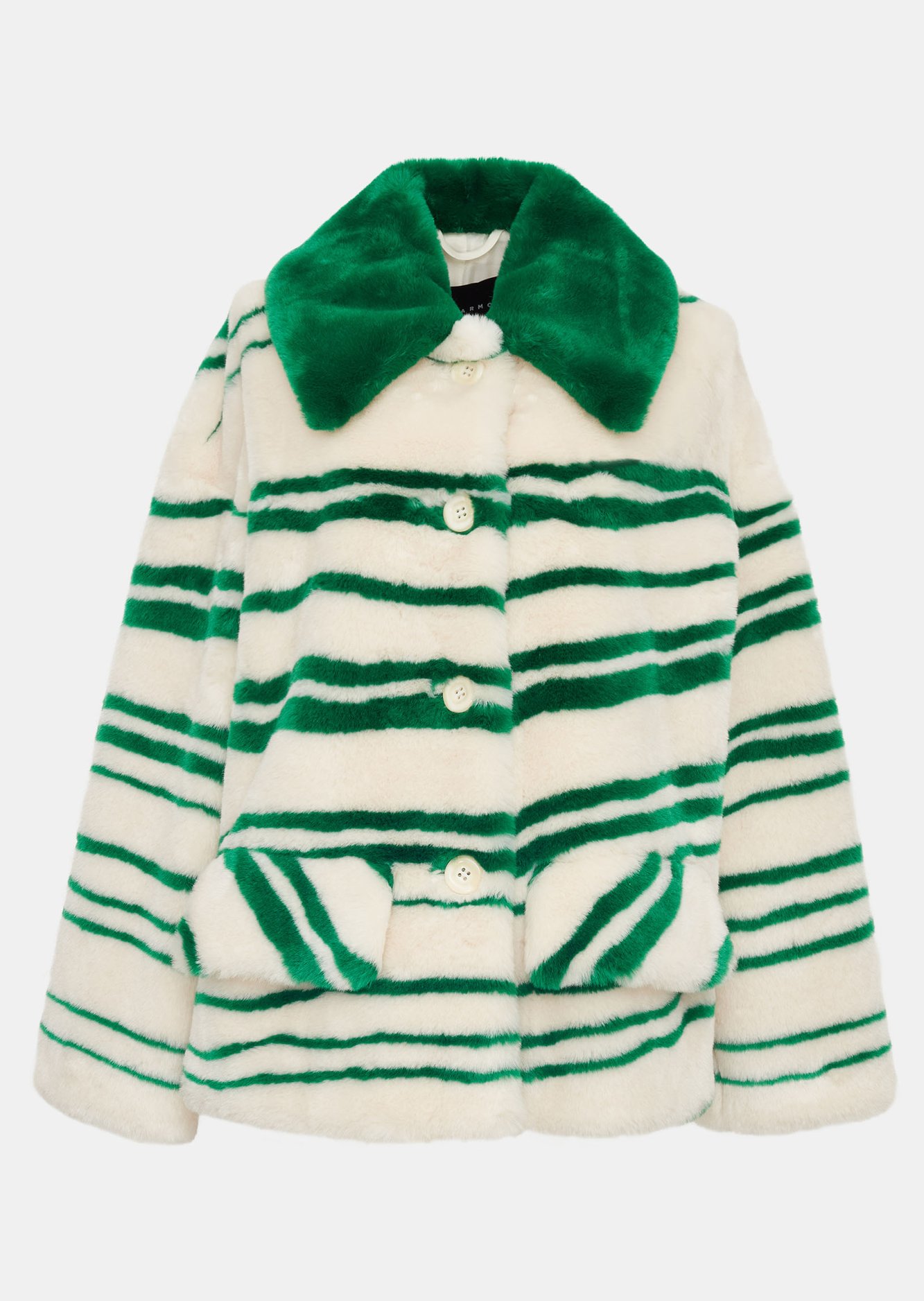 Manteau Matt écru à rayures en fausse fourrure Tara Jarmon seconde main photo 1