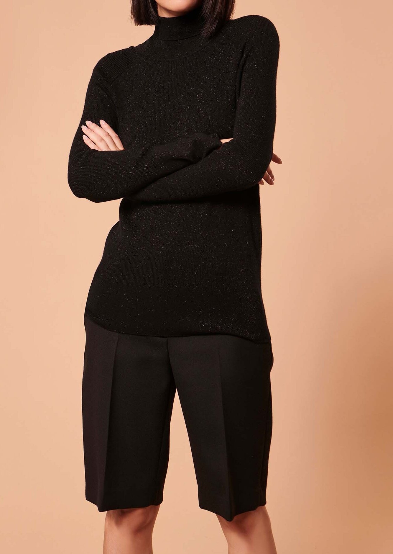 Pull Precious noir en laine et lurex Tara Jarmon seconde main photo 2