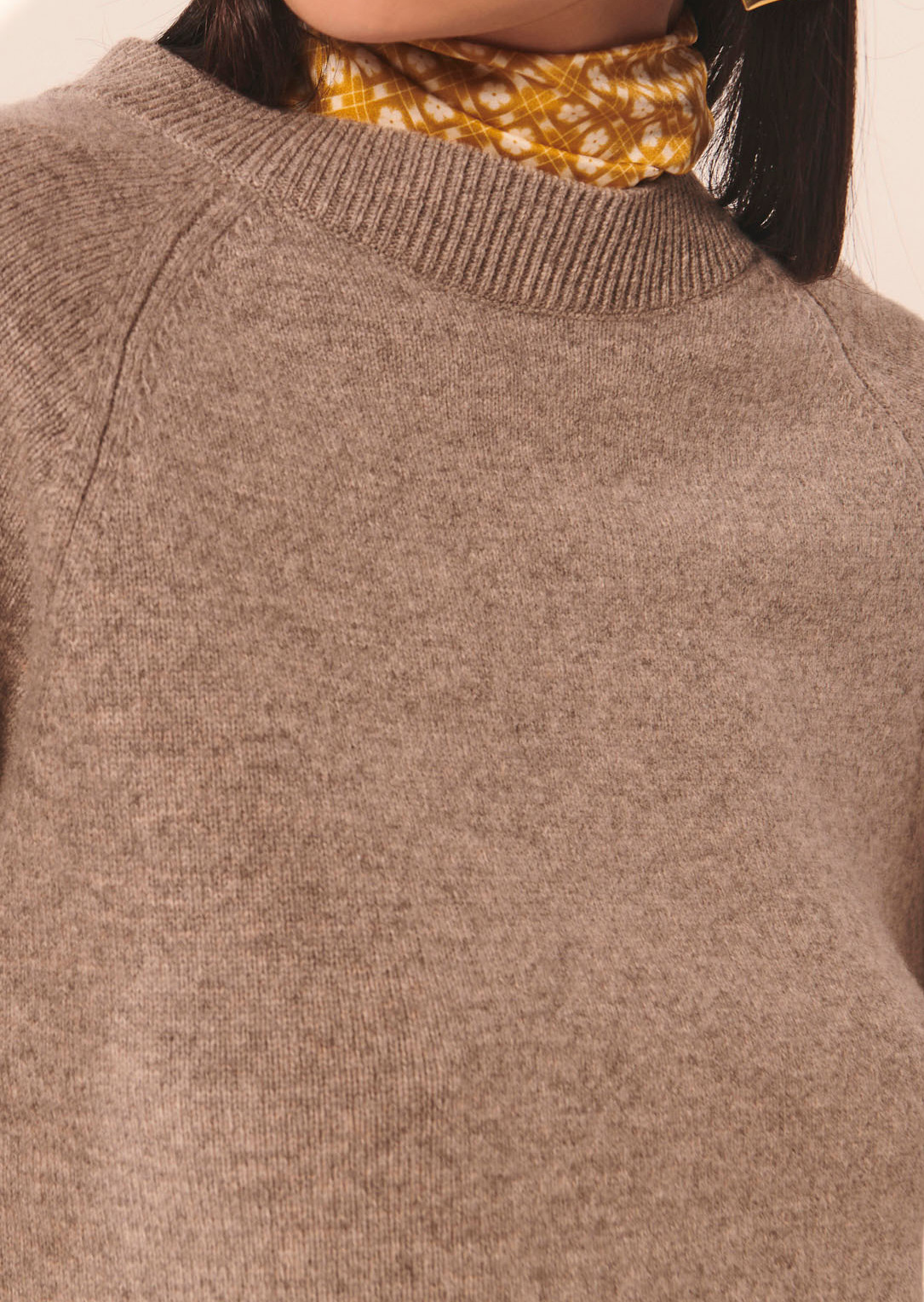 Pull Pema beige en laine merinos et alpaga Tara Jarmon seconde main photo 7