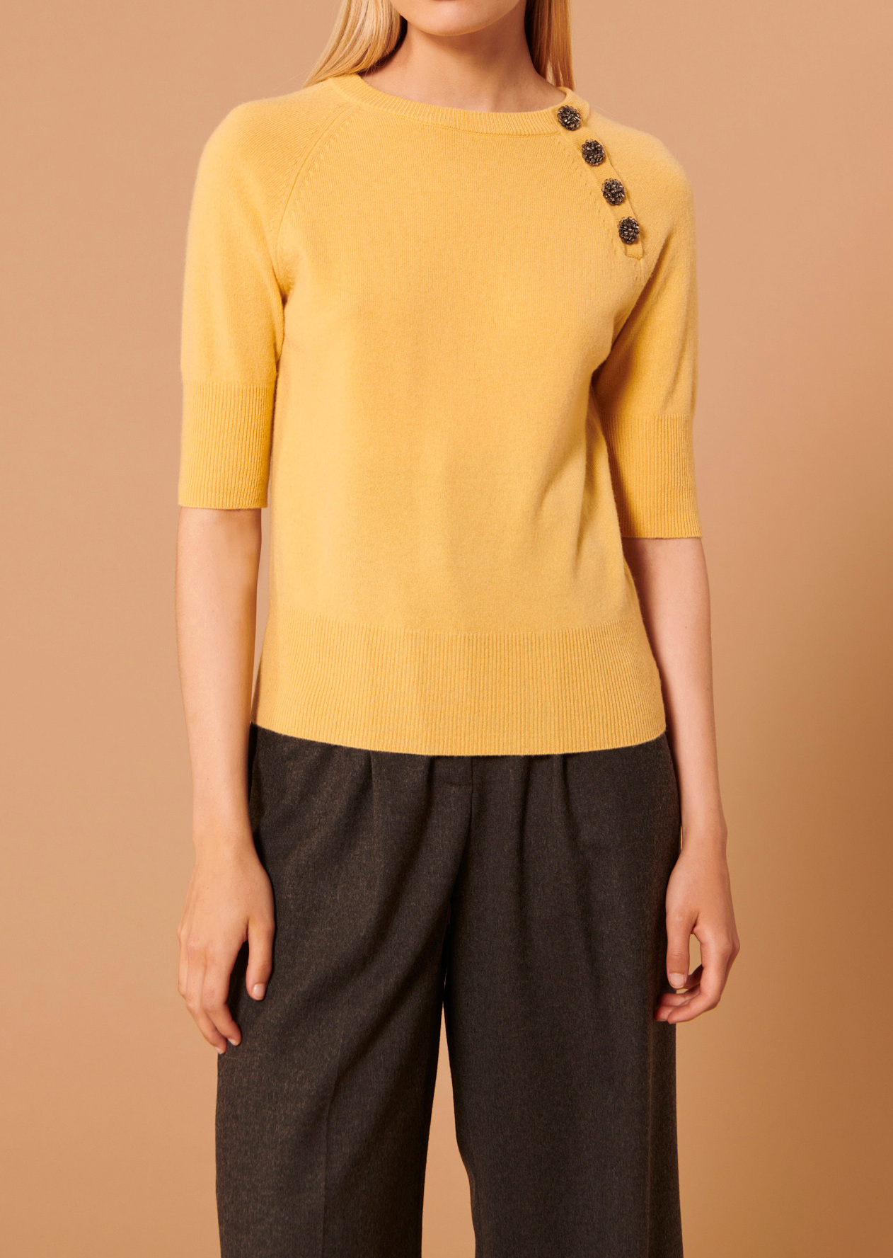 Pull Pastelle jaune en laine Tara Jarmon seconde main photo 1