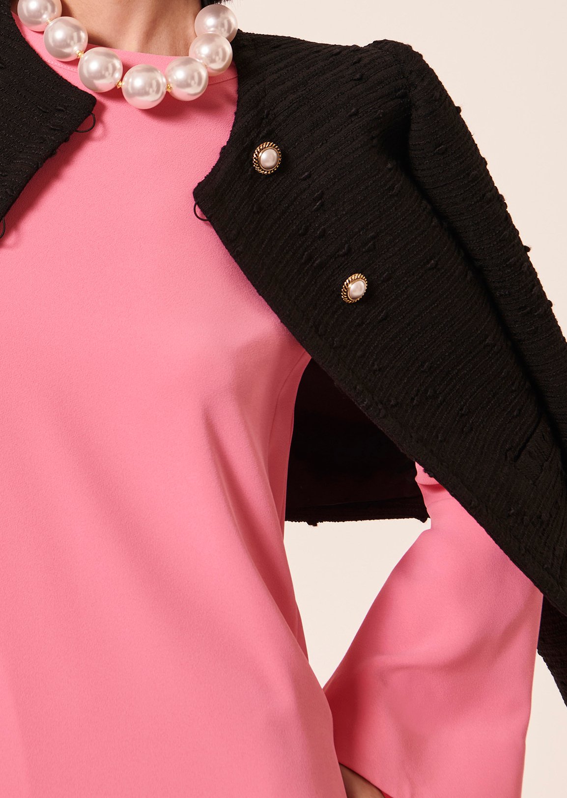 Robe Ruodana rose en crêpe Tara Jarmon seconde main photo 5