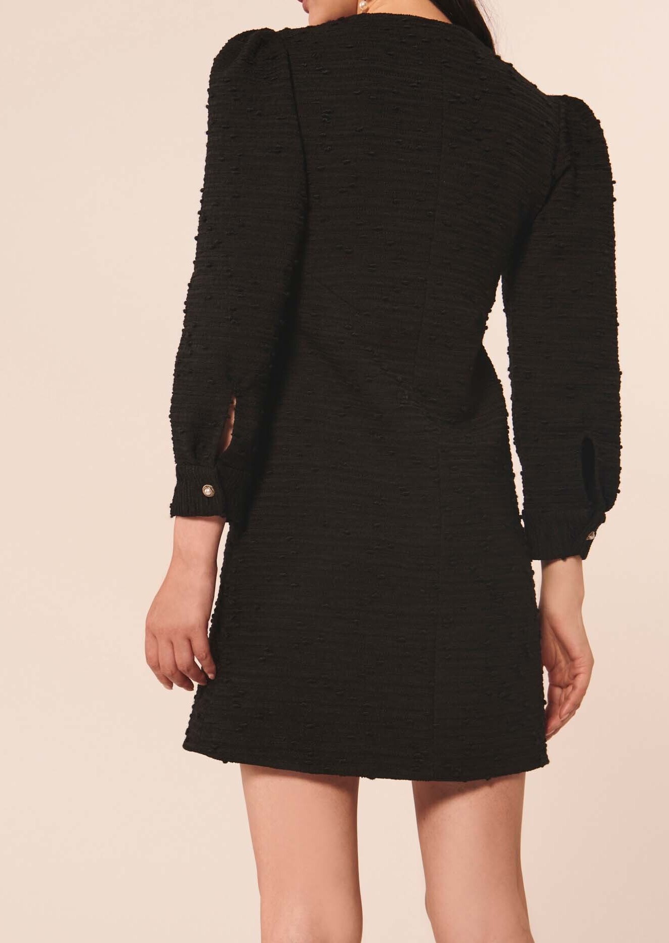 Robe Rosel noire en tweed Tara Jarmon seconde main photo 5