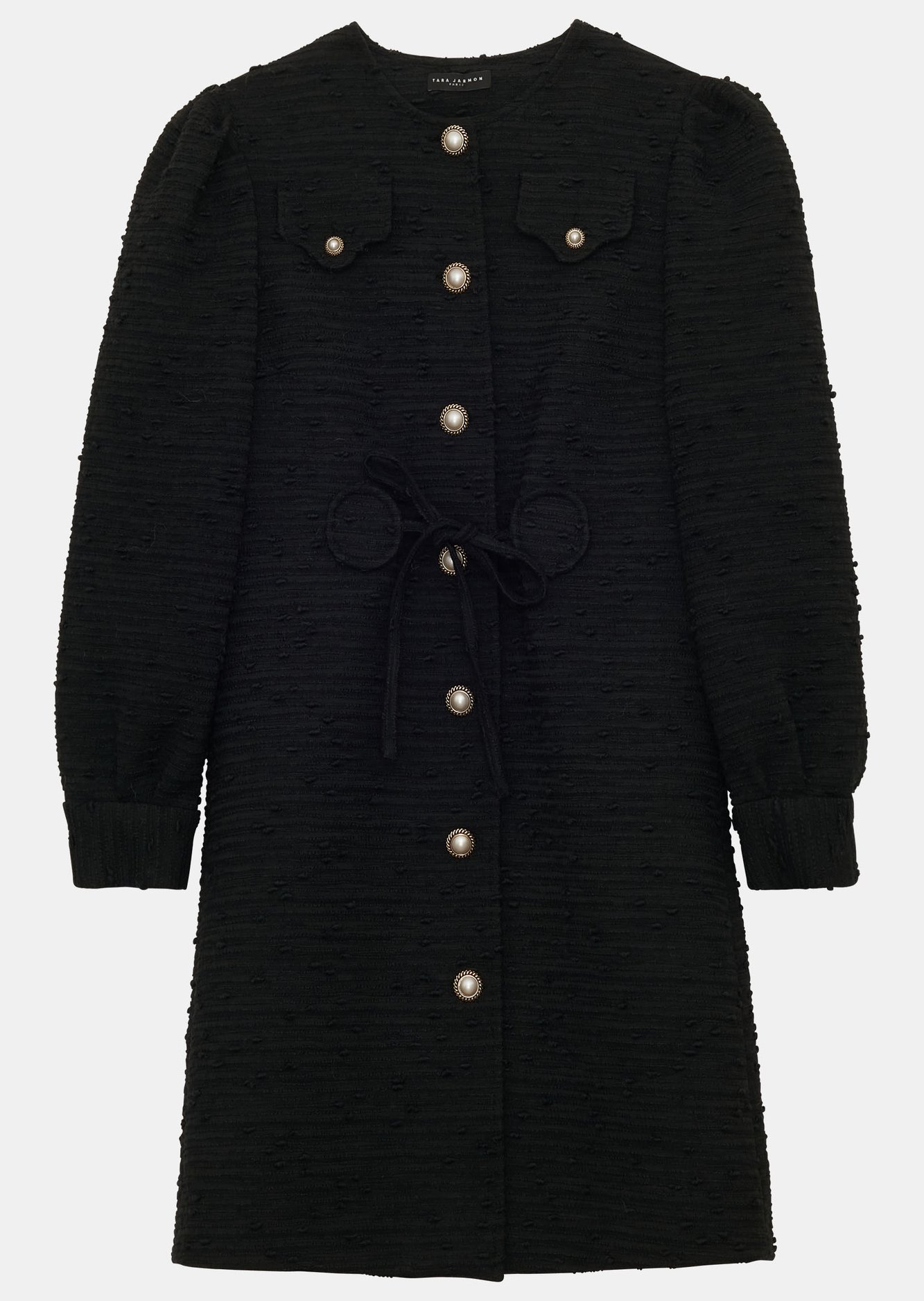 Robe Rosel noire en tweed Tara Jarmon seconde main photo 6