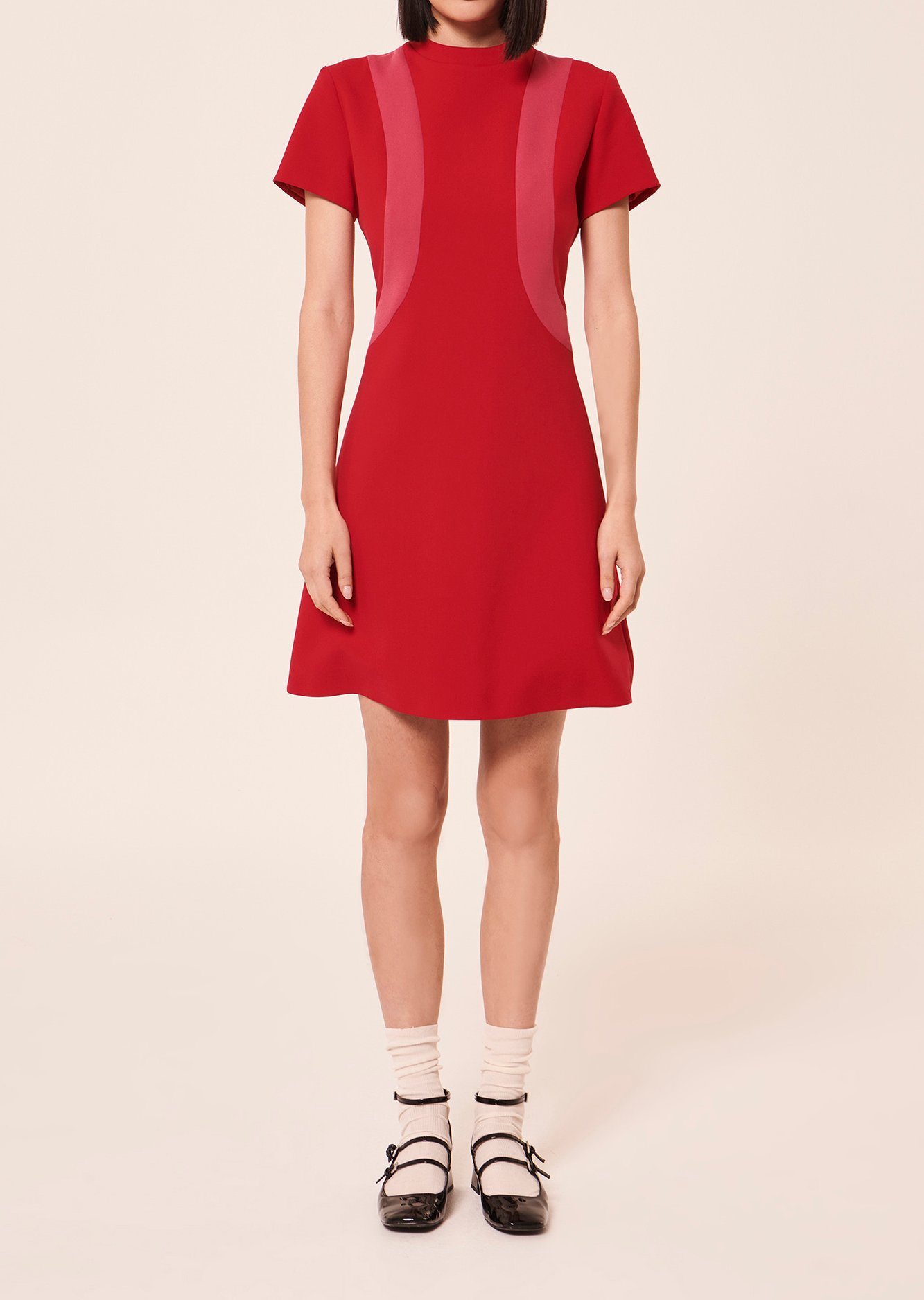 Robe Raquel rouge en toile double Tara Jarmon seconde main photo 5