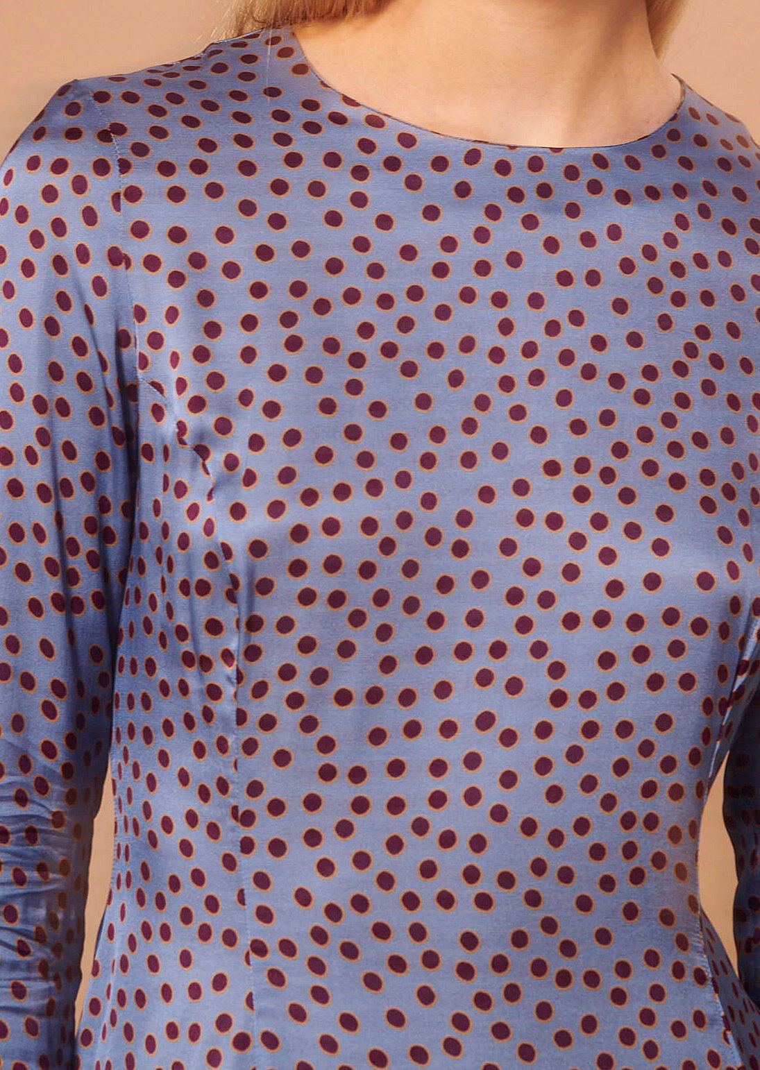Robe Rael bleue imprimé à pois Tara Jarmon seconde main photo 3