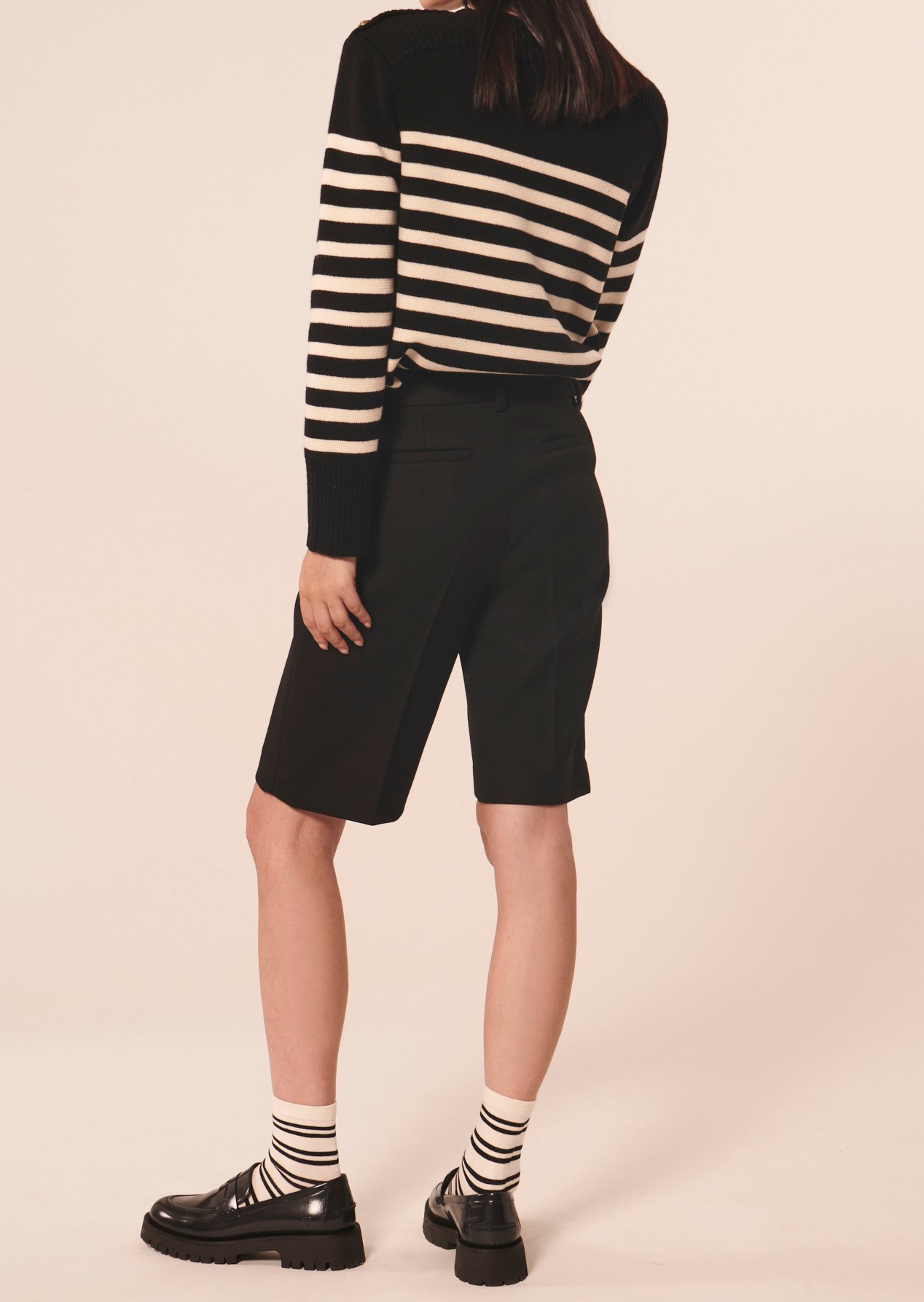 Short Safia noir en toile Tara Jarmon seconde main photo 4