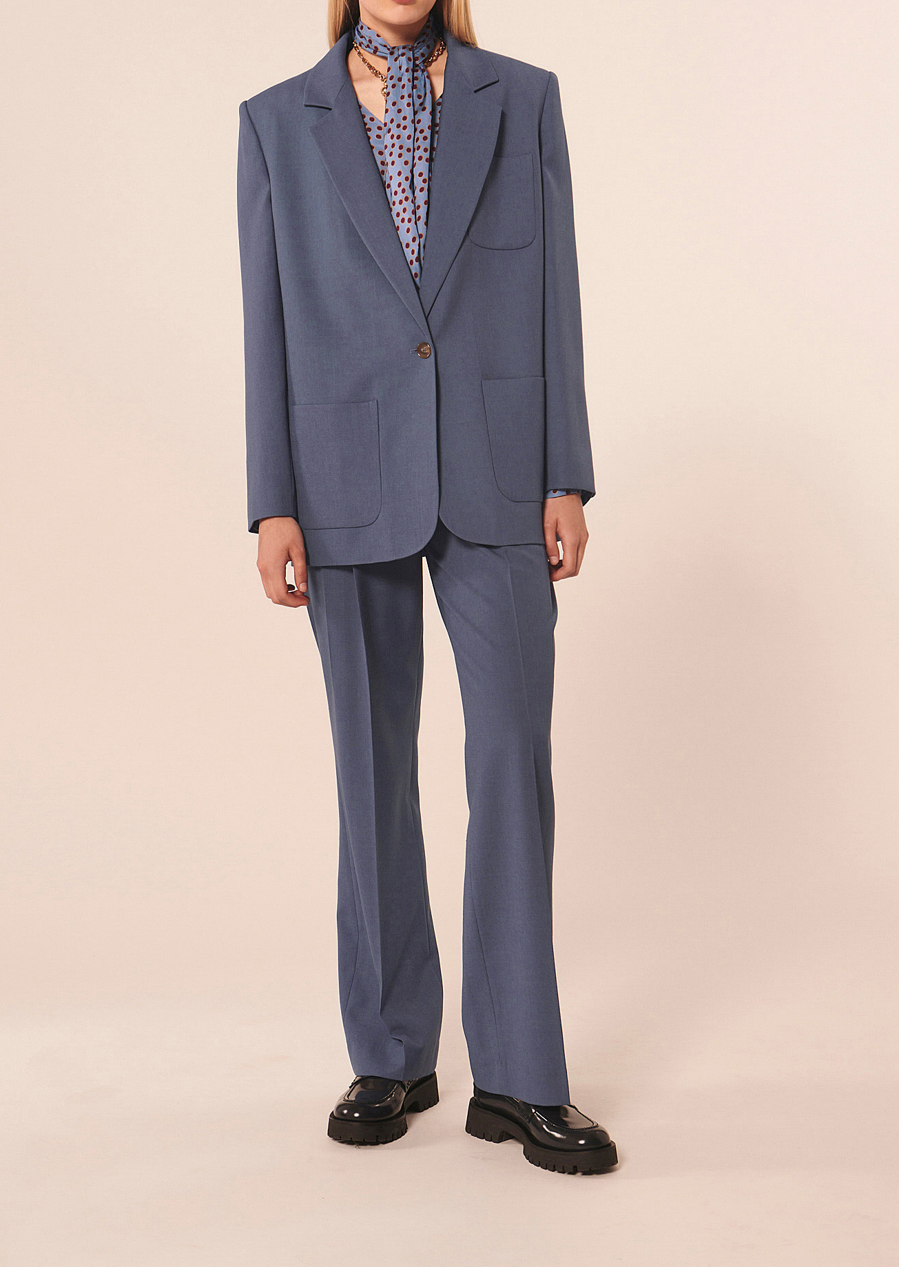 Veste Viggo bleue en laine Tara Jarmon seconde main photo 2