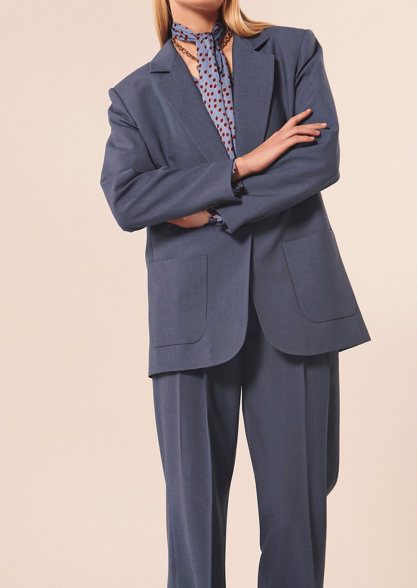 Veste Viggo bleue en laine Tara Jarmon seconde main photo 3