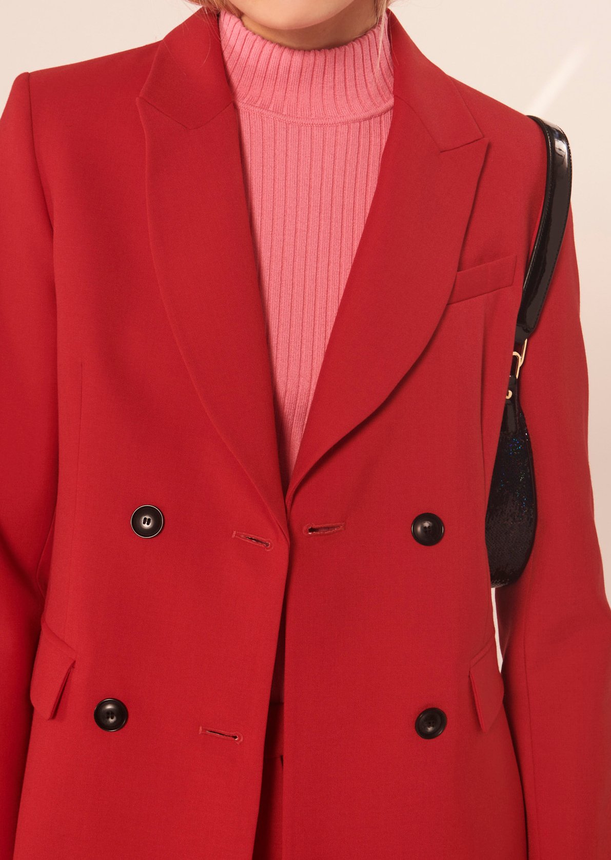 Veste Valentia rouge en laine froide Tara Jarmon seconde main photo 1
