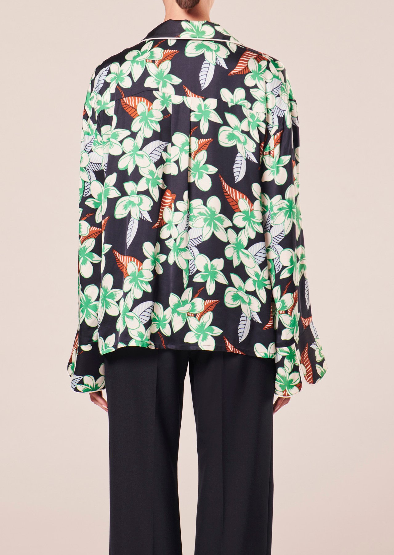 Chemise Calvi bleu nuit à motif fleurs Tara Jarmon seconde main photo 6