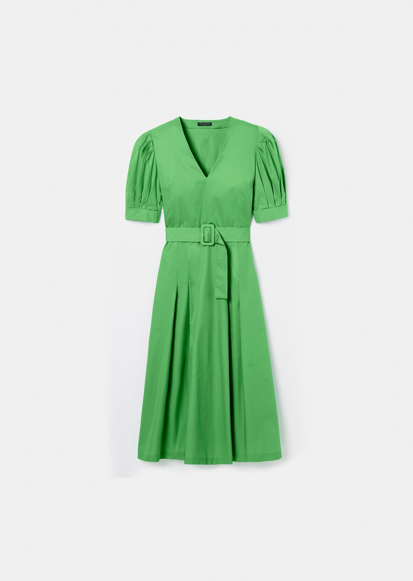 Robe Ranya verte en popeline Tara Jarmon seconde main photo 1