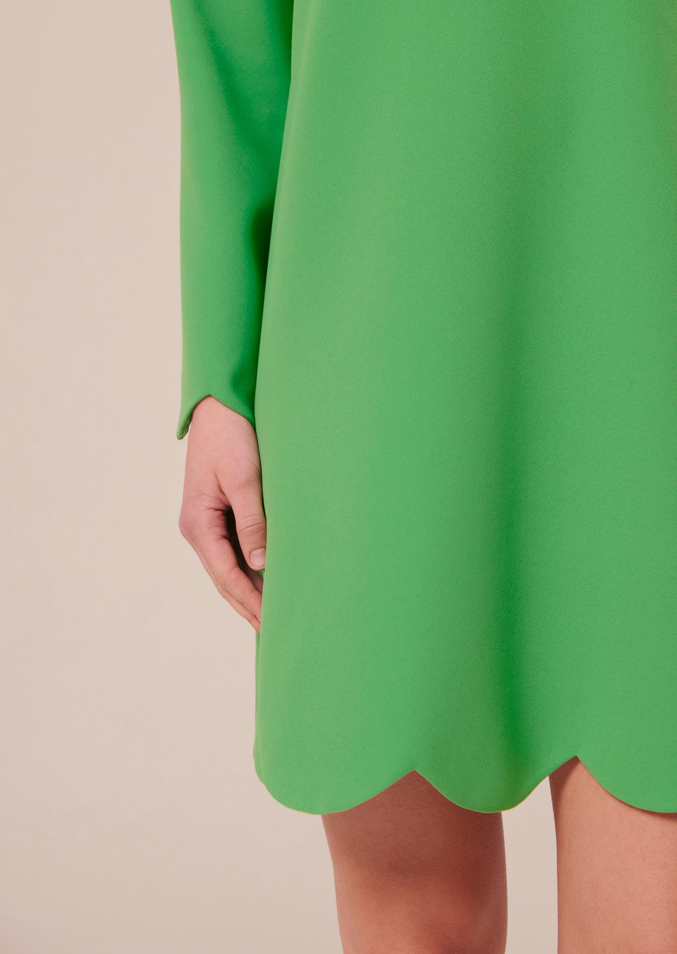 Robe Ruoda verte en crêpe Tara Jarmon seconde main photo 4