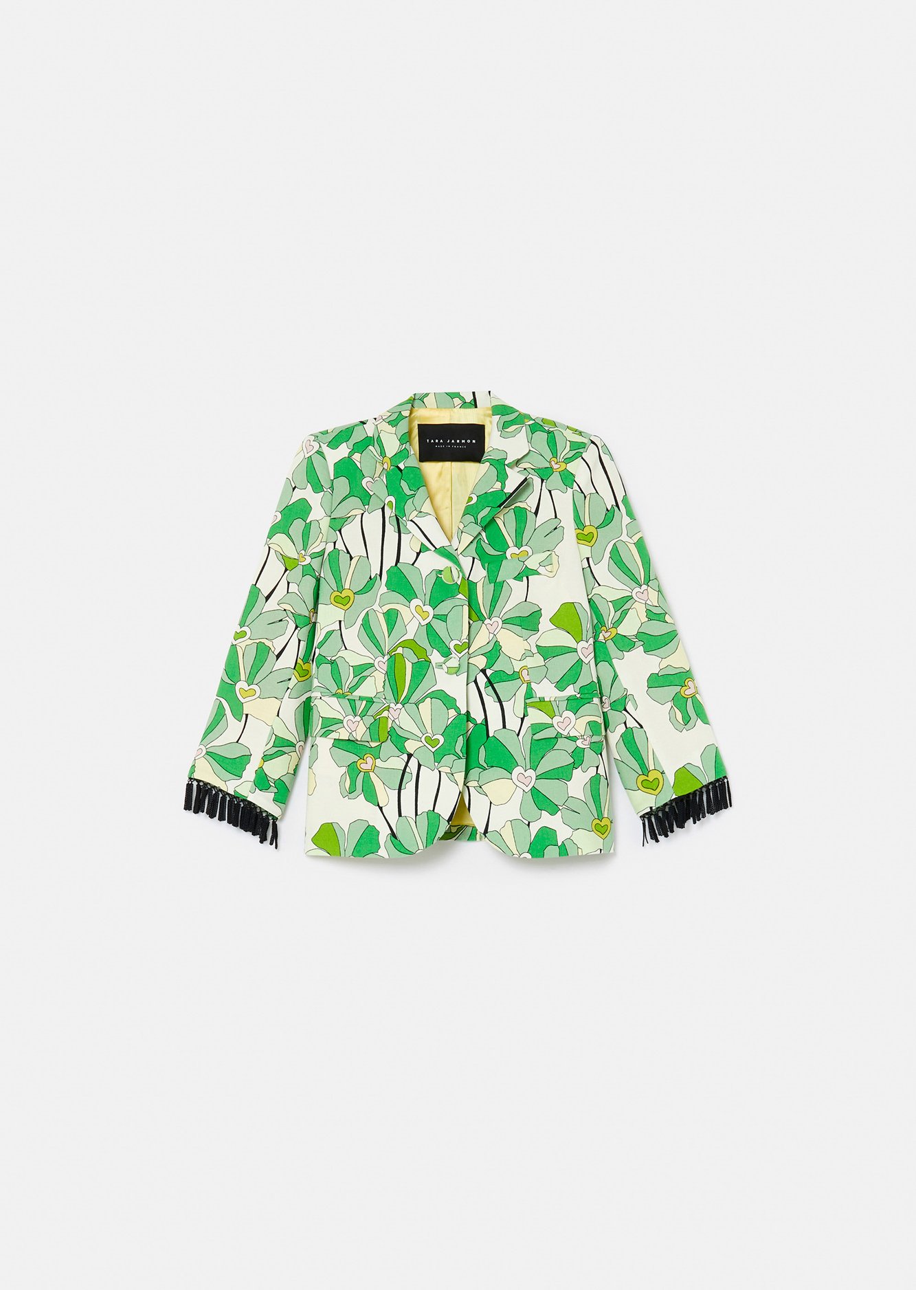 Veste Valensole verte imprimée à fleurs Tara Jarmon seconde main photo 1