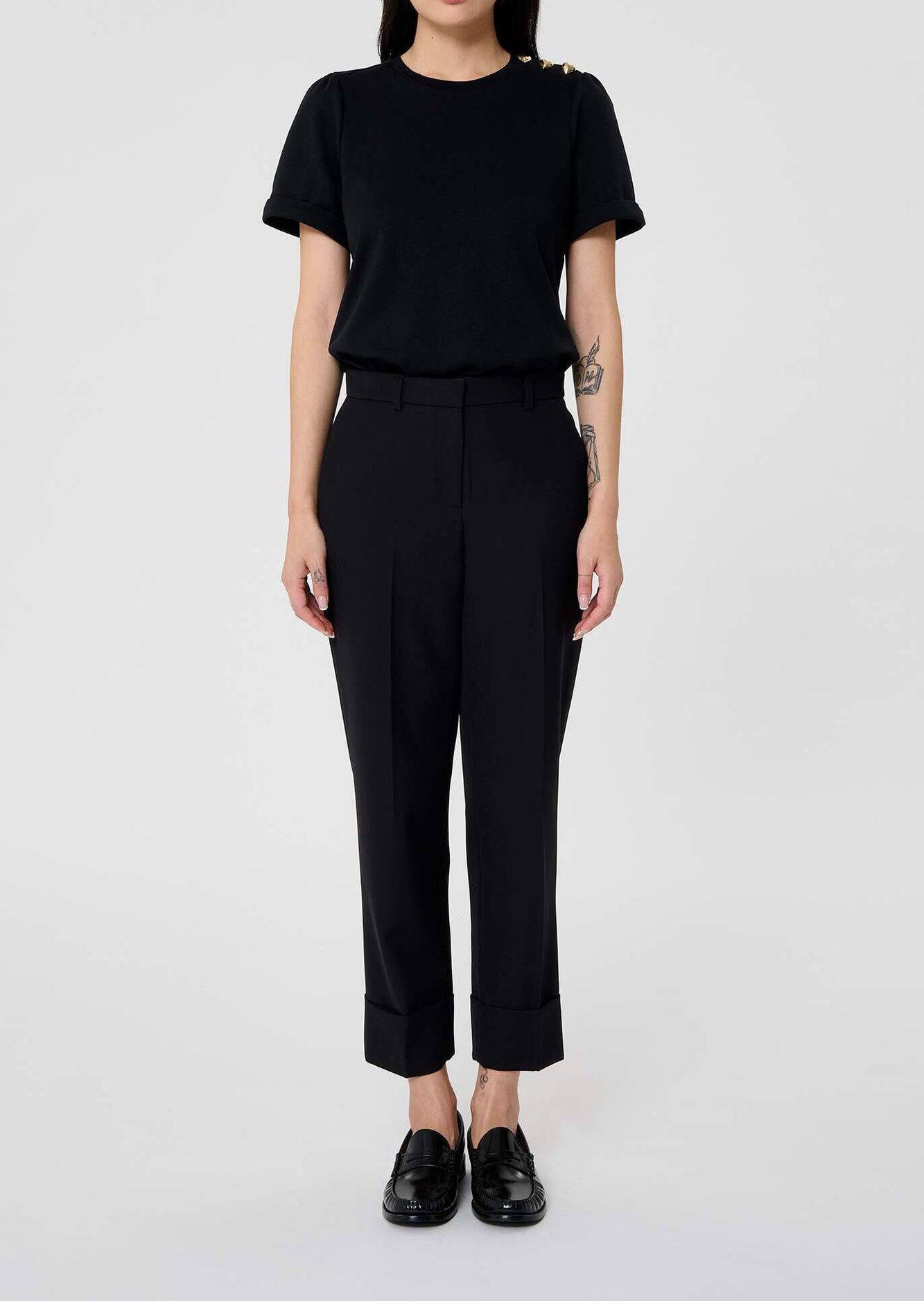 Pantalon noir en laine froide Philippa Tara Jarmon seconde main photo 4