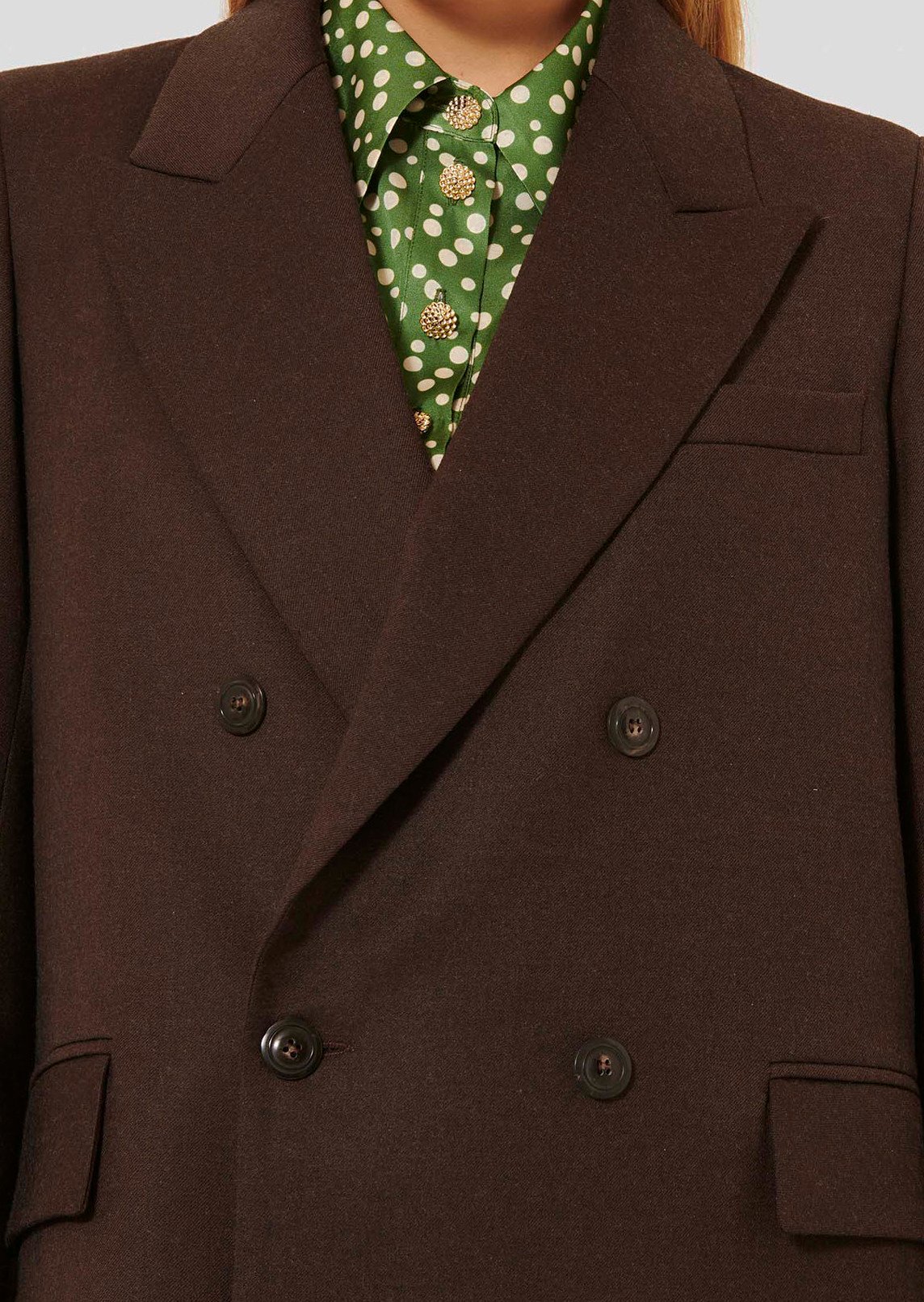Veste marron en flanelle Valson Tara Jarmon seconde main photo 4