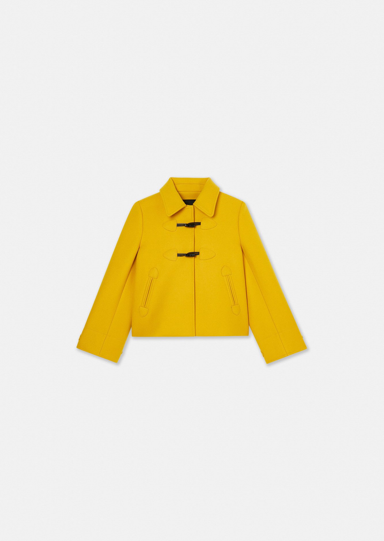 Manteau jaune en drap caban Manoel Tara Jarmon seconde main photo 1