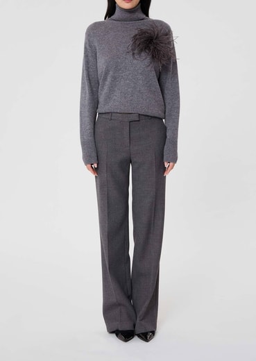 Pantalon gris en toile compacte Poupee Tara Jarmon seconde main photo 1