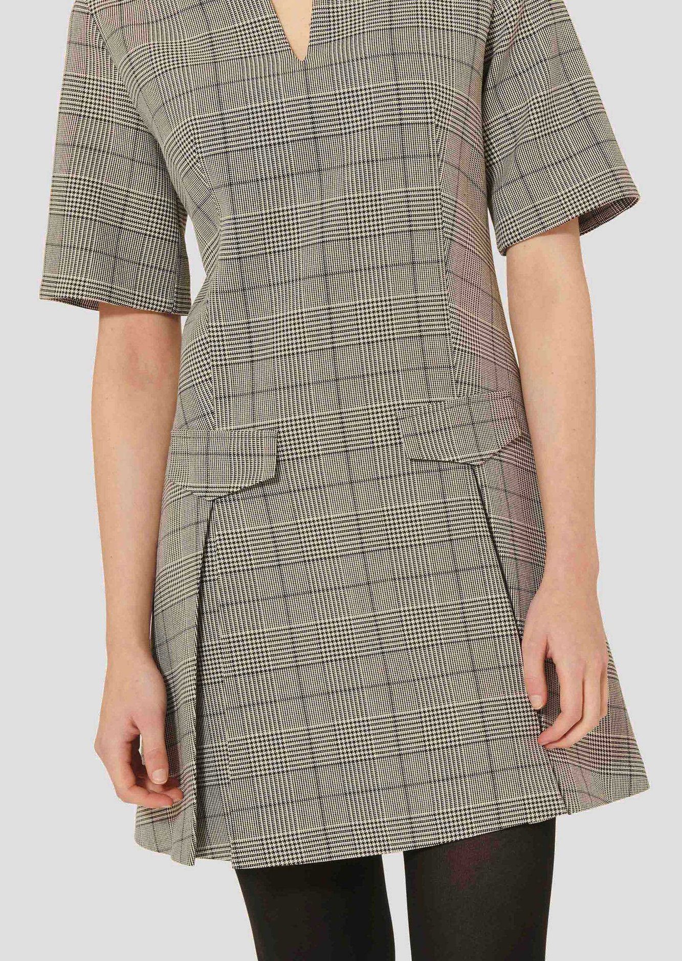 Robe grise au motif prince de galles Riyu Tara Jarmon seconde main photo 4