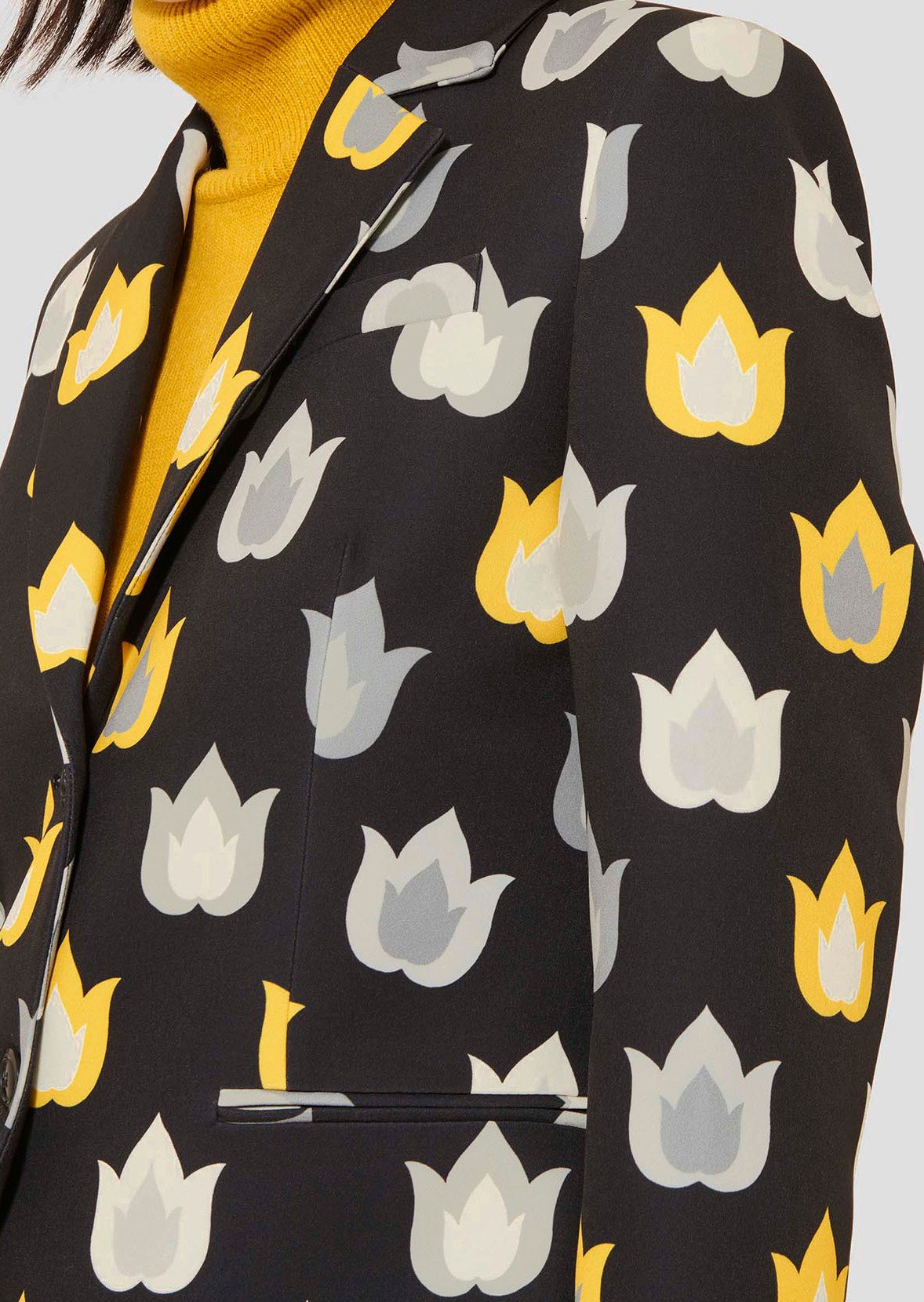 Veste noire imprimé flammes Vinicio Tara Jarmon seconde main photo 4