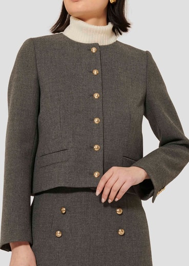 Veste grise en toile compacte Vesna Tara Jarmon seconde main photo 2
