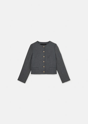 Veste grise en toile compacte Vesna Tara Jarmon seconde main photo 1