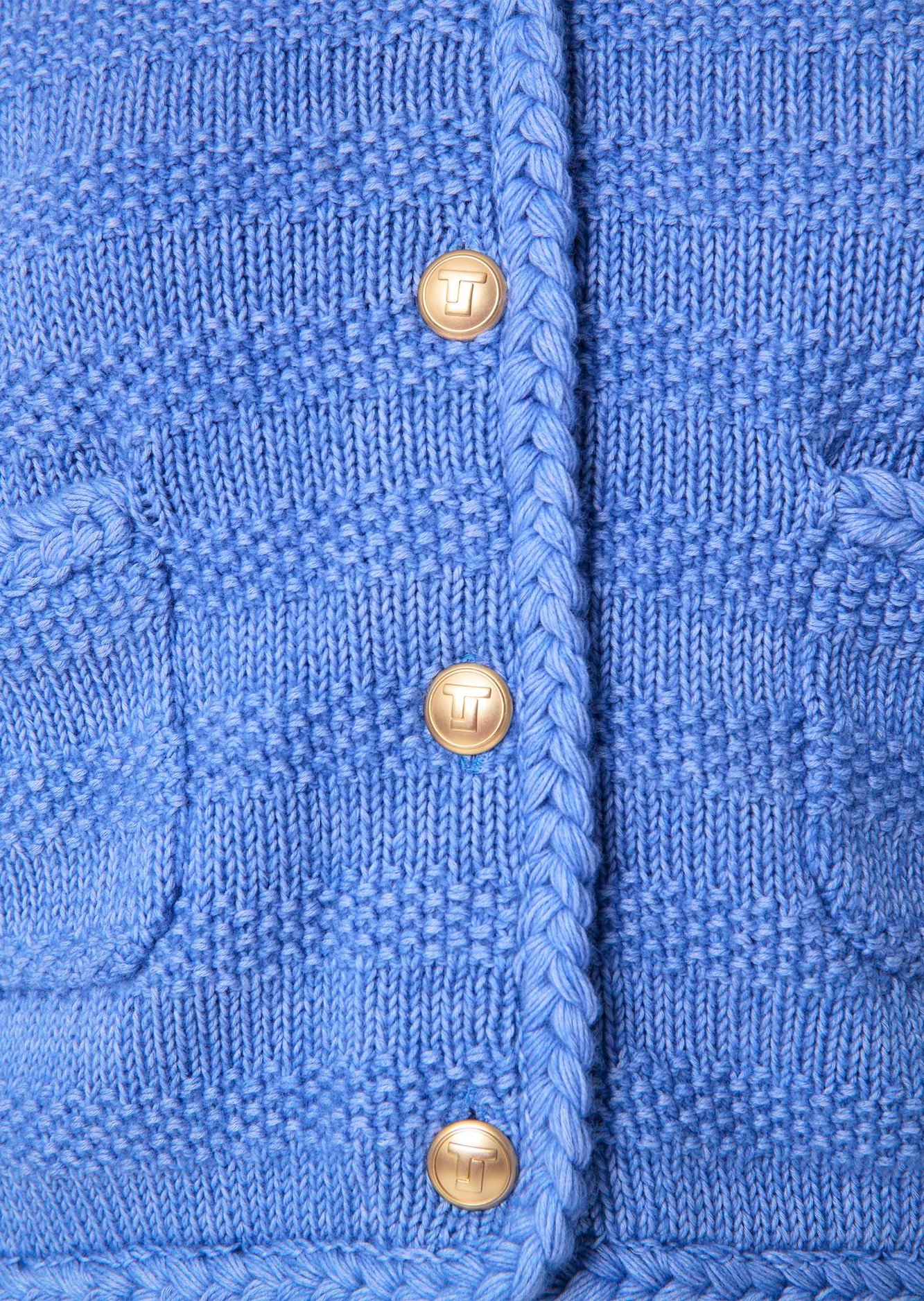 Gilet bleu en coton Giuda Tara Jarmon seconde main photo 4
