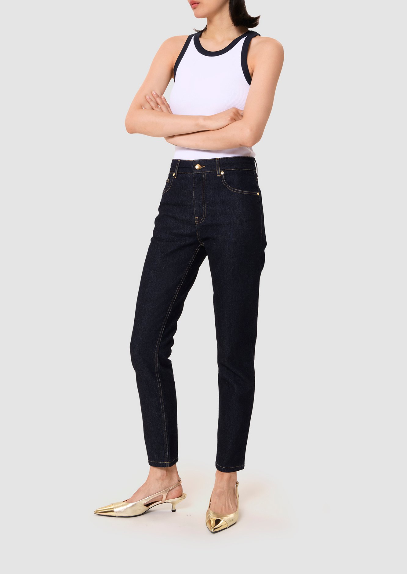 Jean en denim brut John Tara Jarmon seconde main photo 2