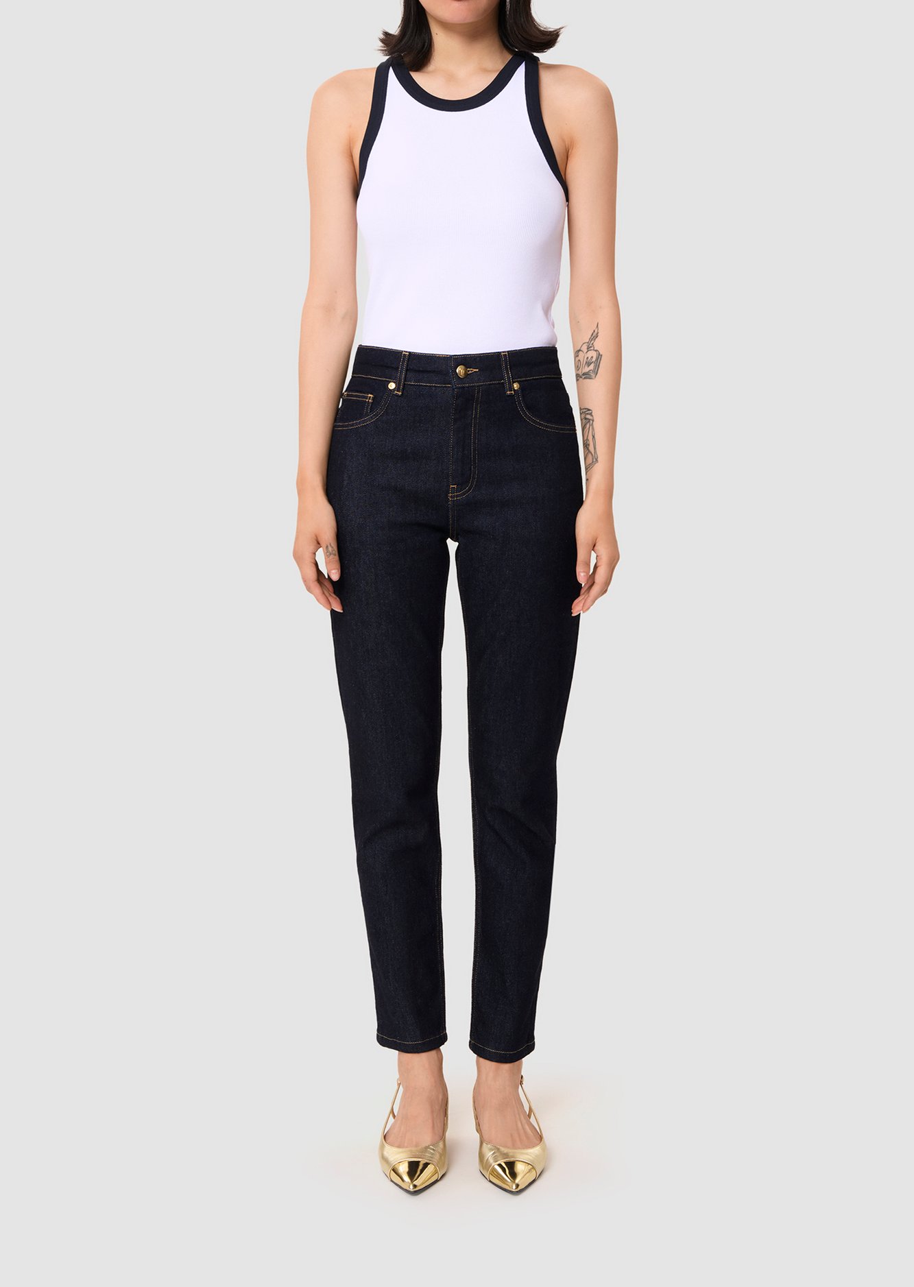 Jean en denim brut John Tara Jarmon seconde main photo 4