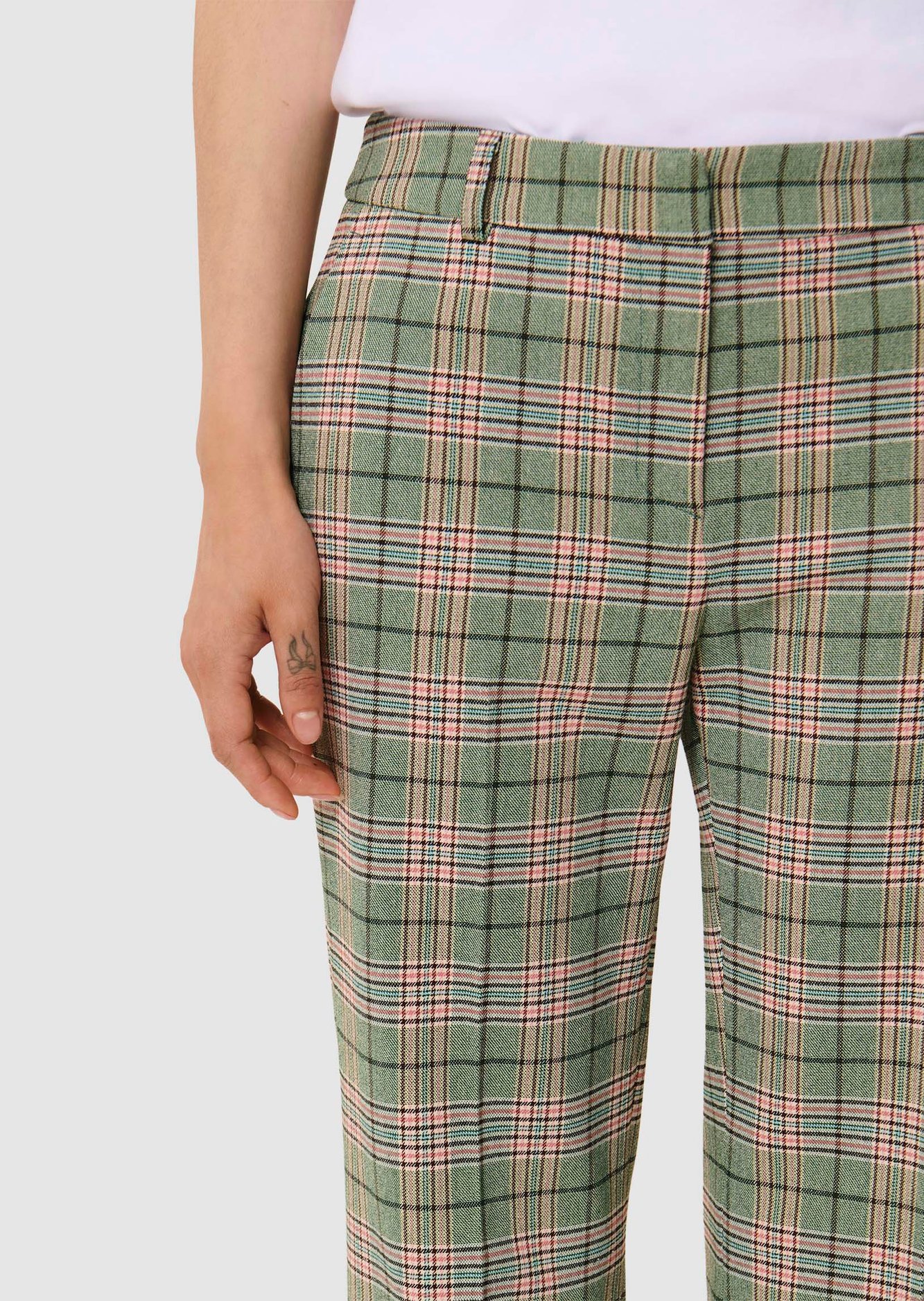 Pantalon vert en tartan Phill Tara Jarmon seconde main photo 3