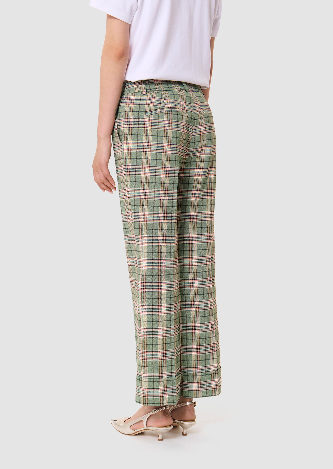 Pantalon vert en tartan Phill Tara Jarmon seconde main photo 5