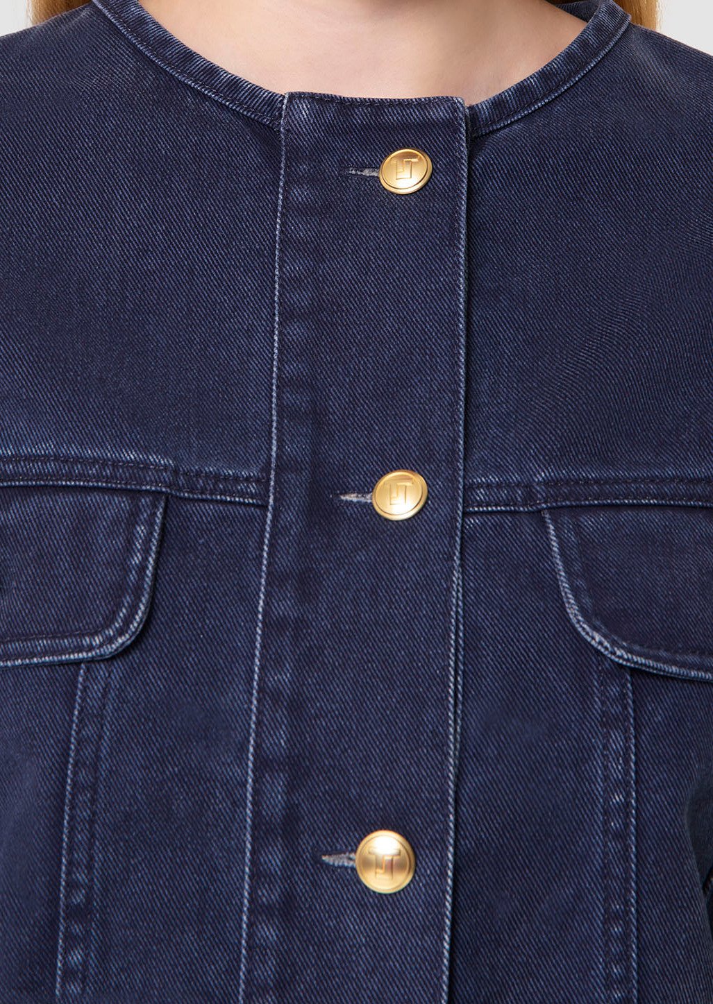 Veste bleue en denim brut Vick Tara Jarmon seconde main photo 4