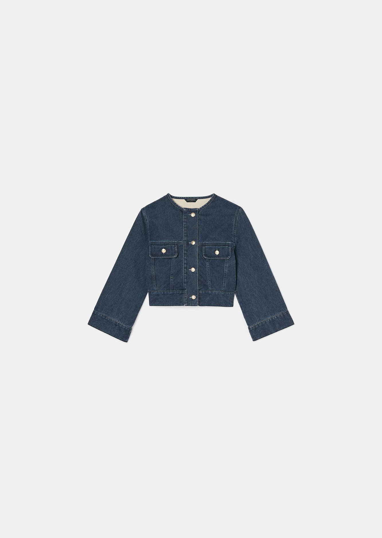 Veste bleue en denim brut Vick Tara Jarmon seconde main photo 1